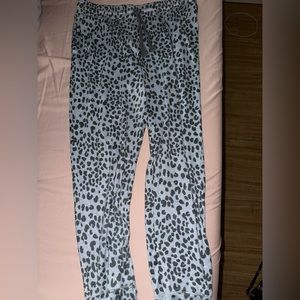 Cheetah print gray pajama pants